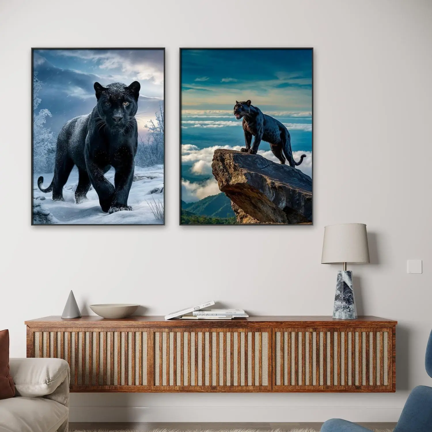 

5D Diamond Painting Kit Black Cheetah Black Panther Jaguar DIY Full Circle Diamond Embroidery Modern Fashion Room Decor Gift