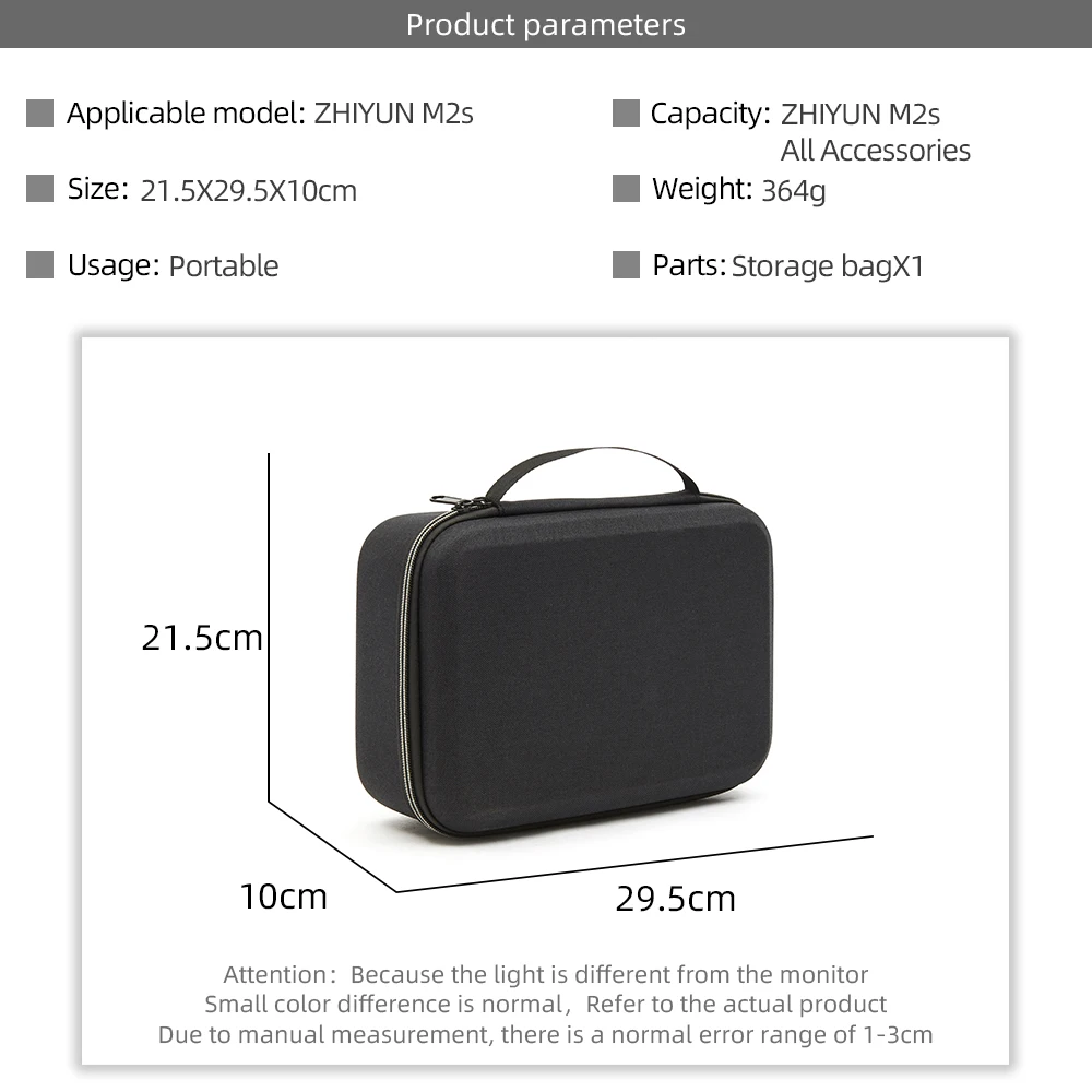 Carrying Case For ZhiYun M2s Storage Bag Protective Handbag Handheld Bracke High-Capacity Easy To Carry Prevent Collision