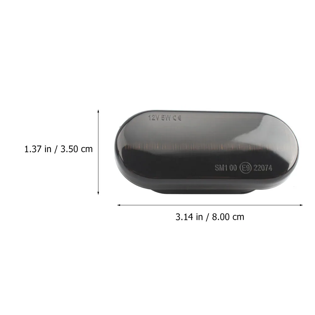 

2 pcs LED Side Turn Signal Lamp High Brightness Low Heat Black Color Mini Volume Waterproof Car Indicators Driving Lights