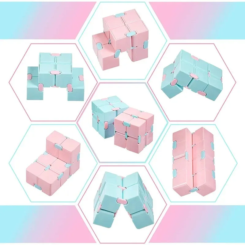 Magic Puzzle Cube Anti Stress Relief Toys for Adults Infinite Flip Funny Cube Sensory Toys for Children Special Needs Xmas Gifts