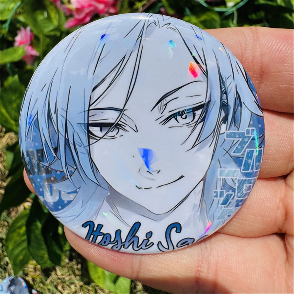 Anime BLUE LOCK Mikage Reo Michael Kaiser Chigiri Hyoma Cosplay Badge Pin SPTE Tinplate Brooch﻿