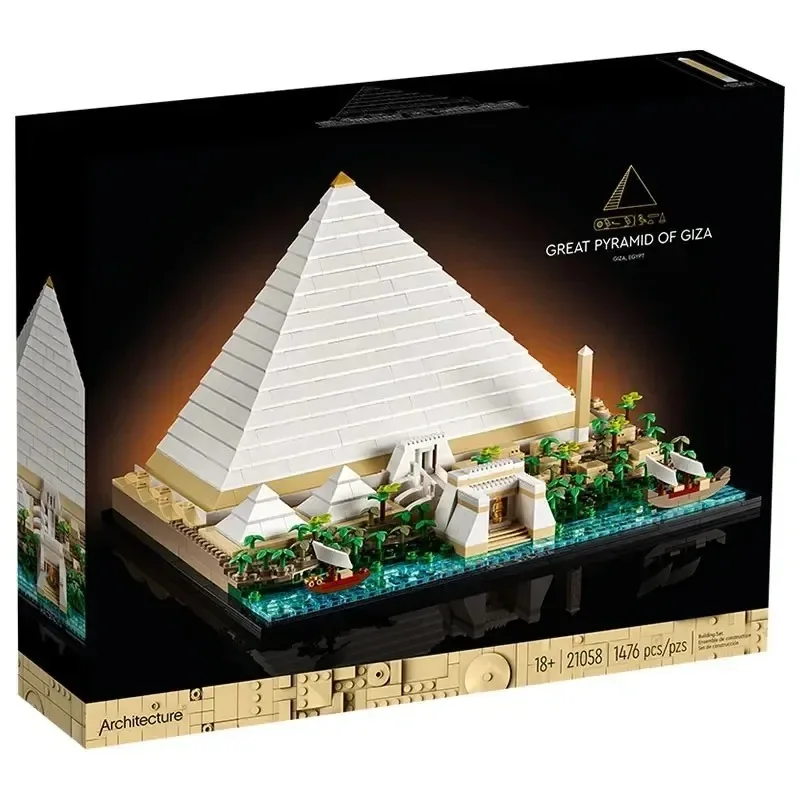 In Stock Classic The Great Pyramid of Model Building Block Set Compatible 21058 Diy Assembled Bricks Kid Toys Brithday Gift