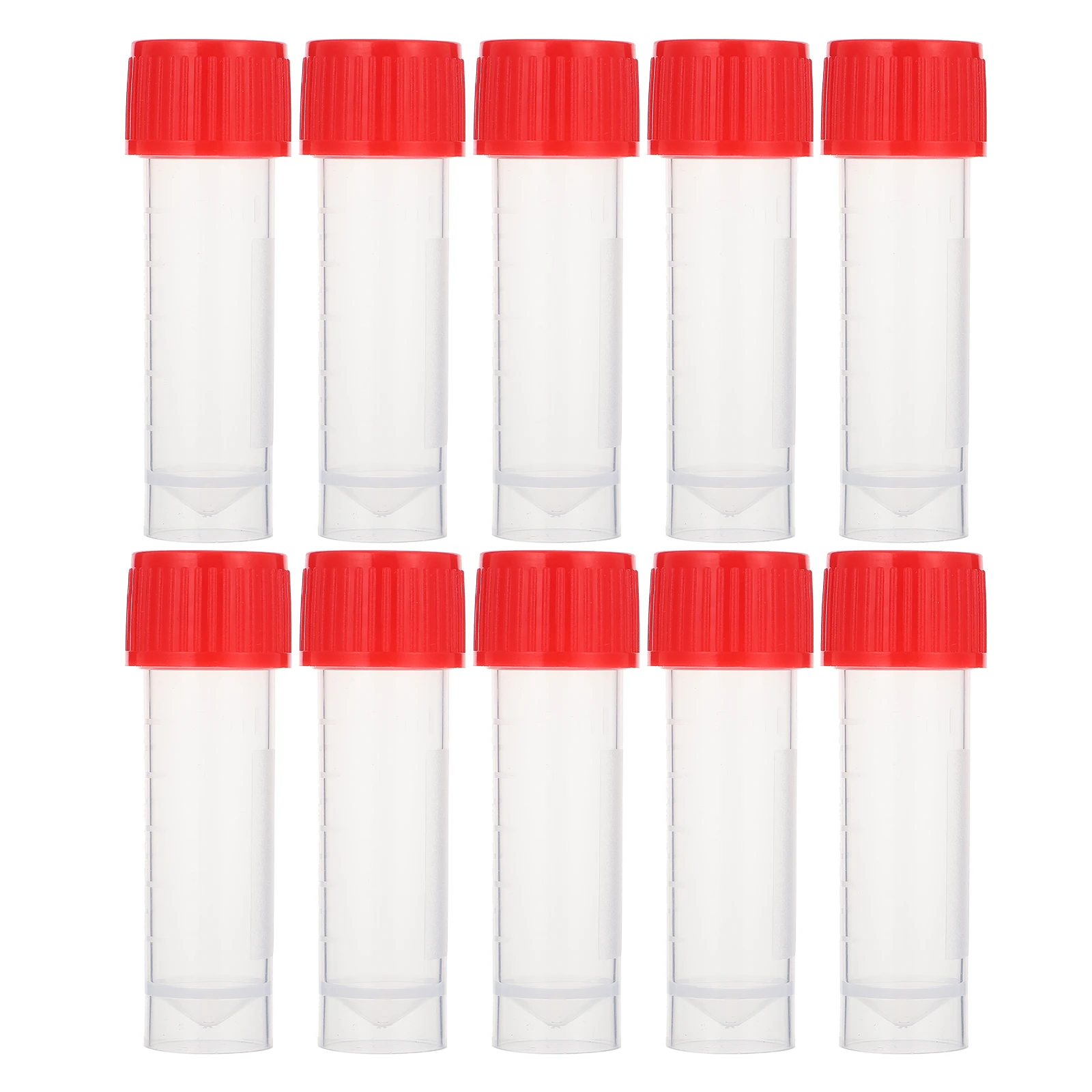 

20 Pcs Sampling Tube Single-use Tubes Plastic Test Laboratory Testing Disposable Sample with Lids Medical