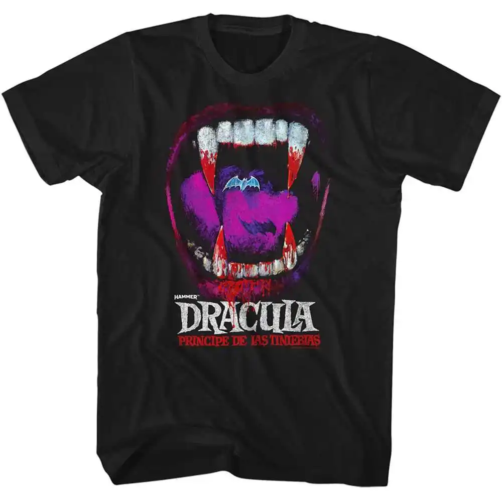 Hammer Horror Dracula Bite Graphic T-Shirt Cotton Men Women Streetwear Tee