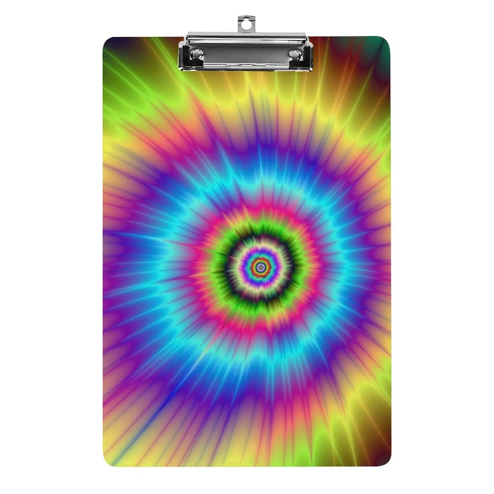 Plastic Clipboard A4 Letter Size Tie Dye Watercolor Clipboards for Student Teacher School Classroom Office Acrylic ClipBoards