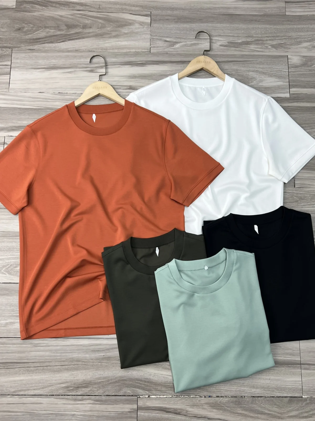 

Мужская летняя футболка с круглым вырезом из модала, мягкая, гладкая, базовая, универсальная, модная, городская, дышащая