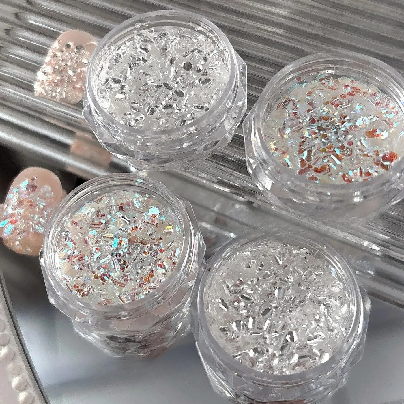 حالمة بريق مسحوق الترتر لامعة الراين كريستال سحر صغير الحصان العين مسمار الفن اكسسوارات زينة DIY مانيكير أداة