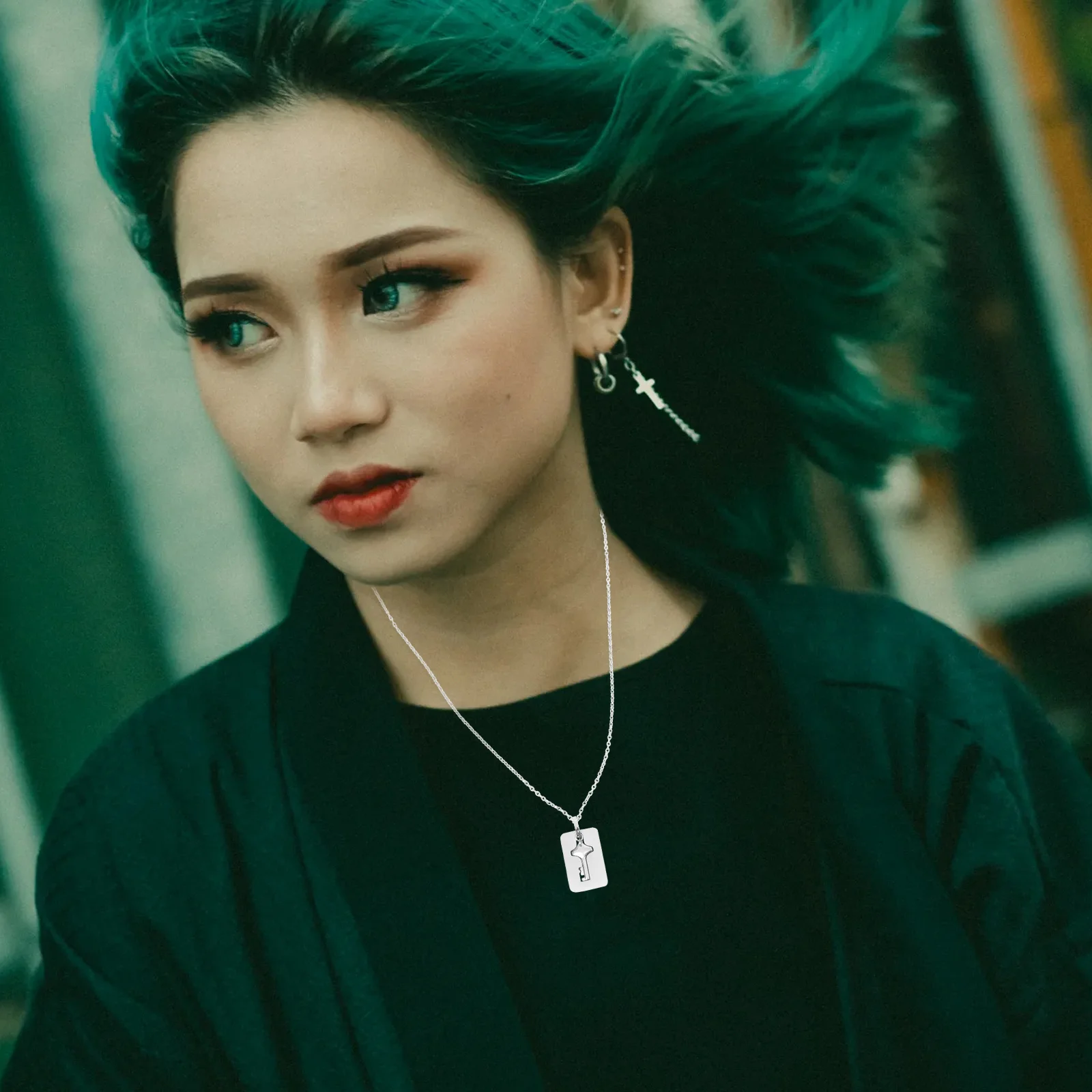 

Heart Symbol Charm Bracelet Titanium Steel Bangle Jewelry For Women Key Necklace Lock Gift Fashion Bracelet Accessories