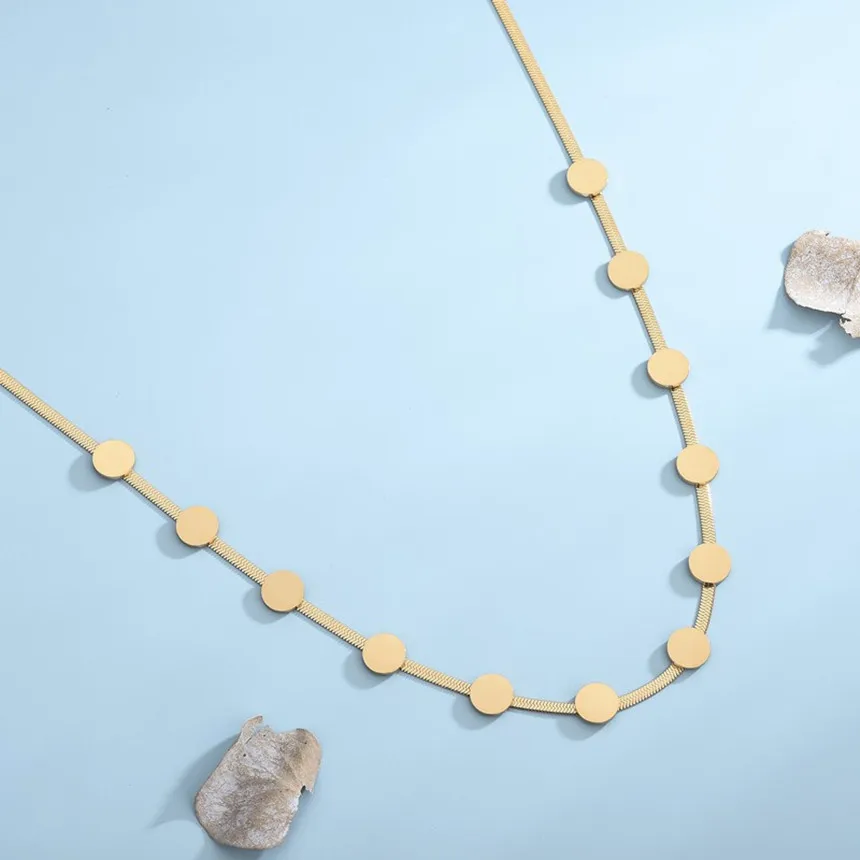 316L الفولاذ المقاوم للصدأ الهيب هوب هندسية الجولة خياطة ثعبان العظام سلسلة قلادة سوار للنساء موضة غرامة مجوهرات مجموعة