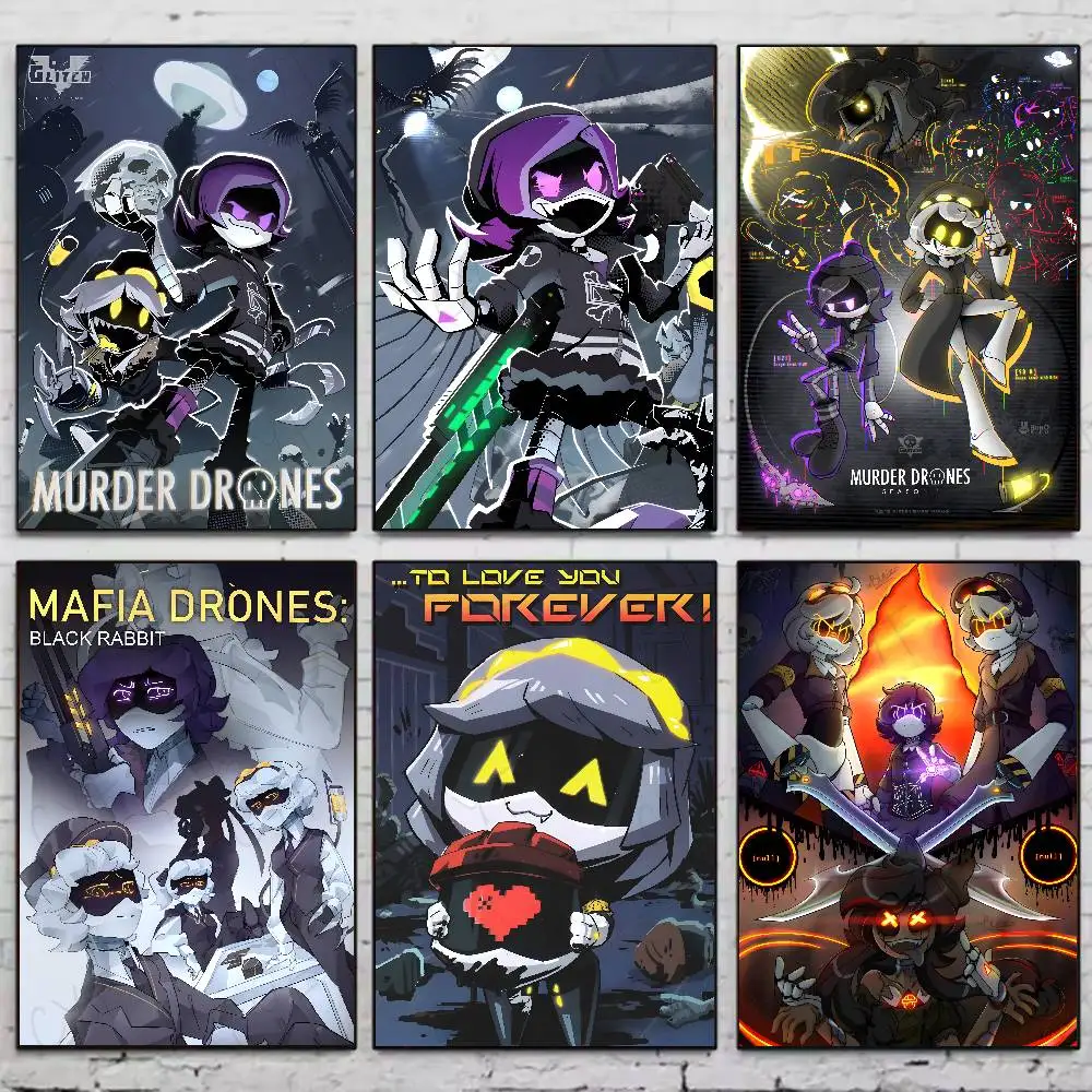 Popular Tv Show Anime M-Murder Drones Poster Painting Stickers Dorm Living Room Wall Decoration Gift Home Art Aesthetic