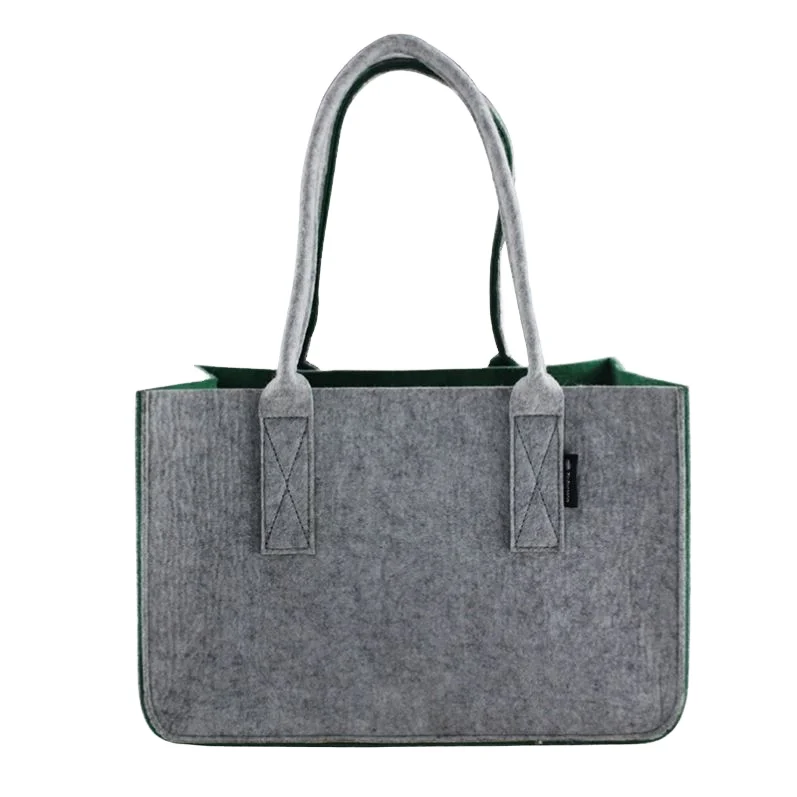 Bolsa de fieltro de lana para picnic, bolsa de almacenamiento, bolso de mano engrosado, bolso de gran capacidad, bolsa de regalo al por mayor