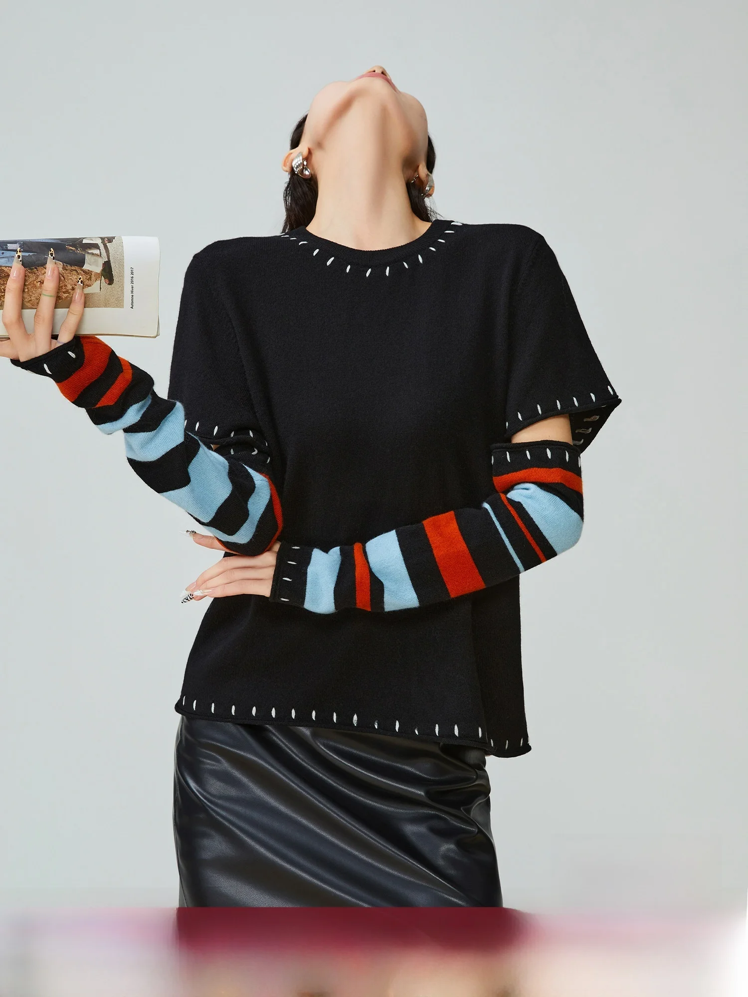 bla-stripe-epissure-sve-rond-ne-tricote-pull-femmes-mince-debut-automne-nouveau-design-sens-haut-decontracte-sle