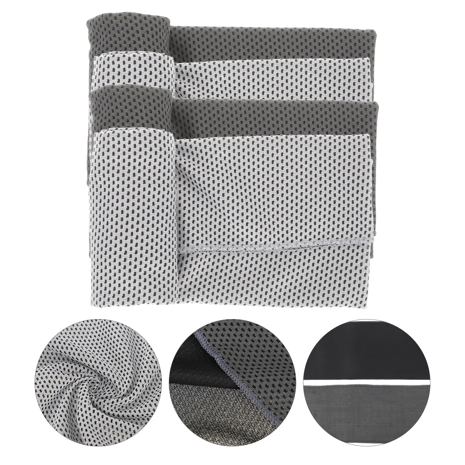 

4Pcs Sports Cooling Towels Microfiber Sweat-Absorbing Portable Summer for Fitness Yoga Cycling and Travel