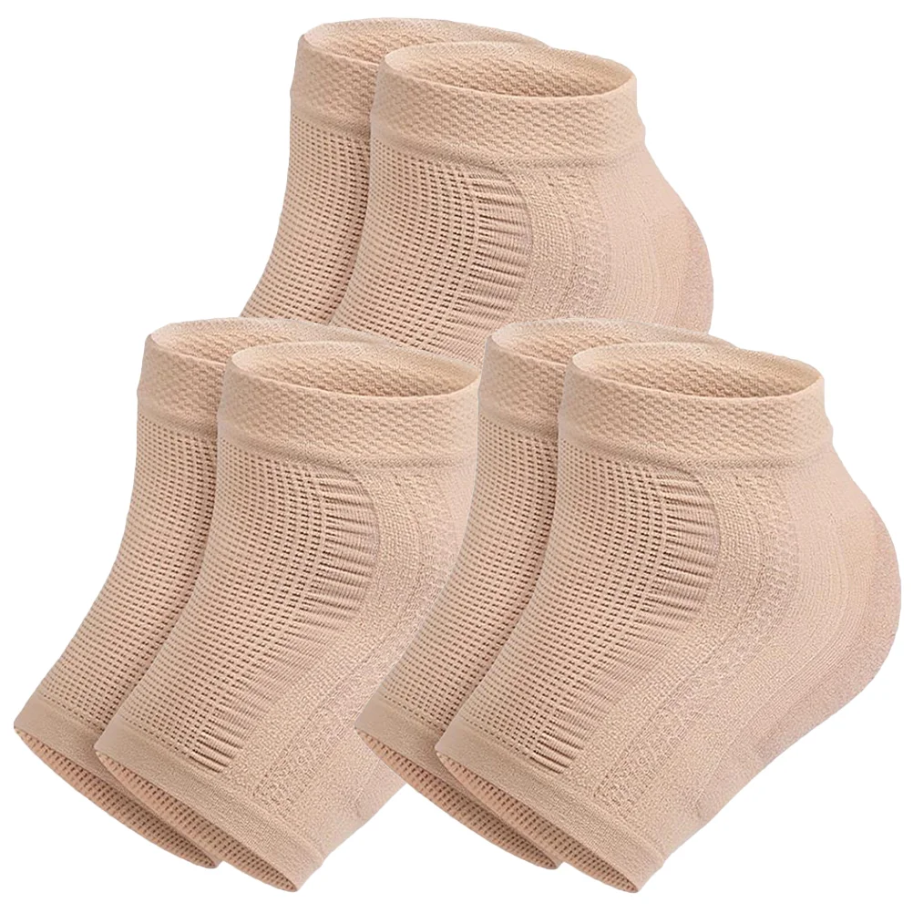 

3 Pairs Mesh Gel Heel Socks and Foot Protectors Portable Support Winter Supplies Moisturizing Supple Replaceable Compact Sleeve