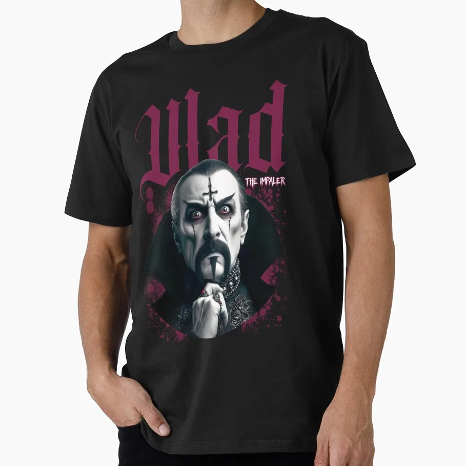 

Vlad - the Impaler 0128 Scary halloween Gift T-Shirt Retro Horror Gothic Vampire Graphic Clothes All size Tops S-6XL