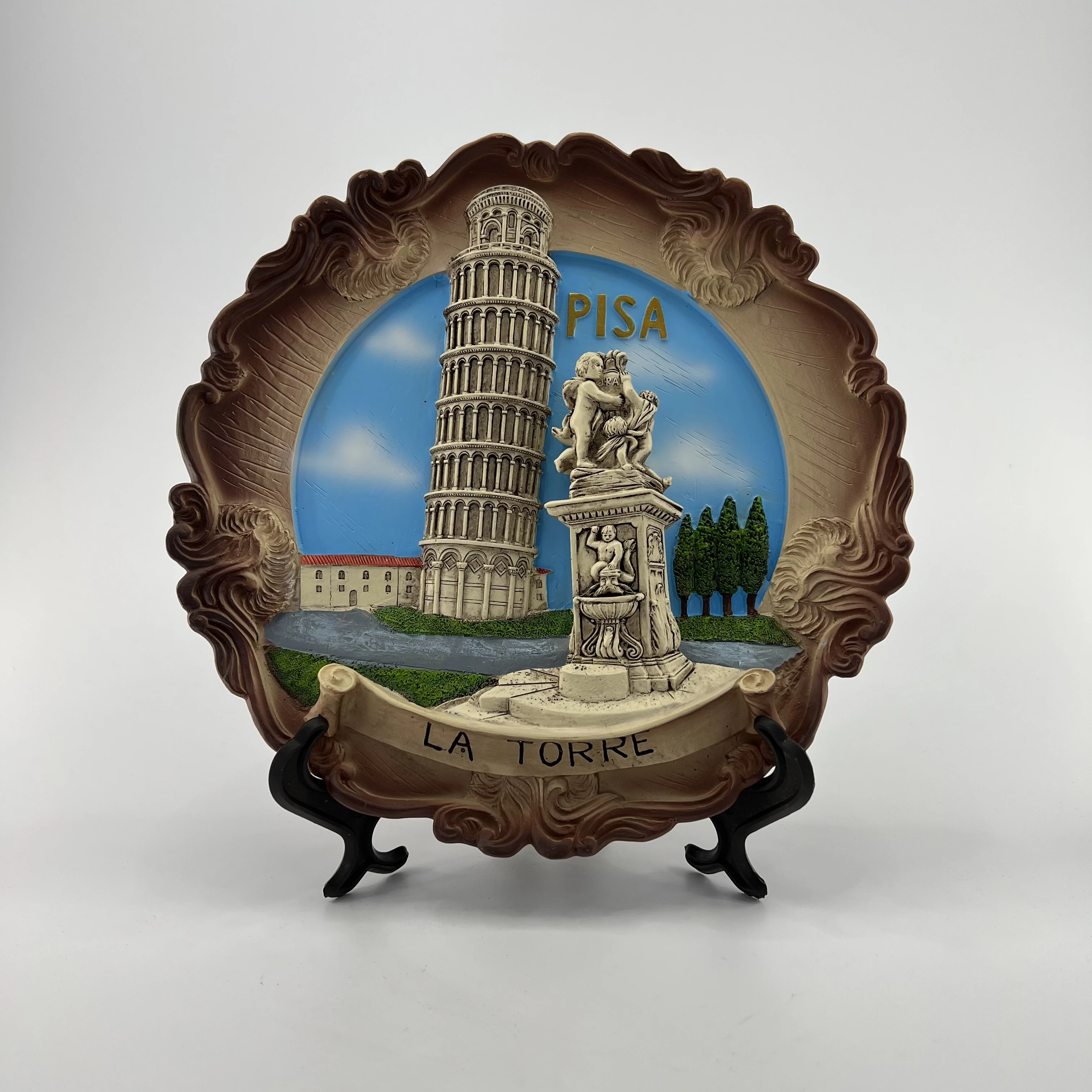 Leaning Tower of Pisa Desk Accessories Hand Painted Resin Crafts Travel Souvenirs Gift Collection Home Decoration