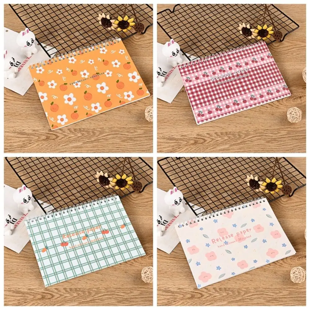 

32Sheets Release Paper Book Reusable A5 Size Sticker Storage Book Blank Cartoon Sticker Collecting Albums Stationery