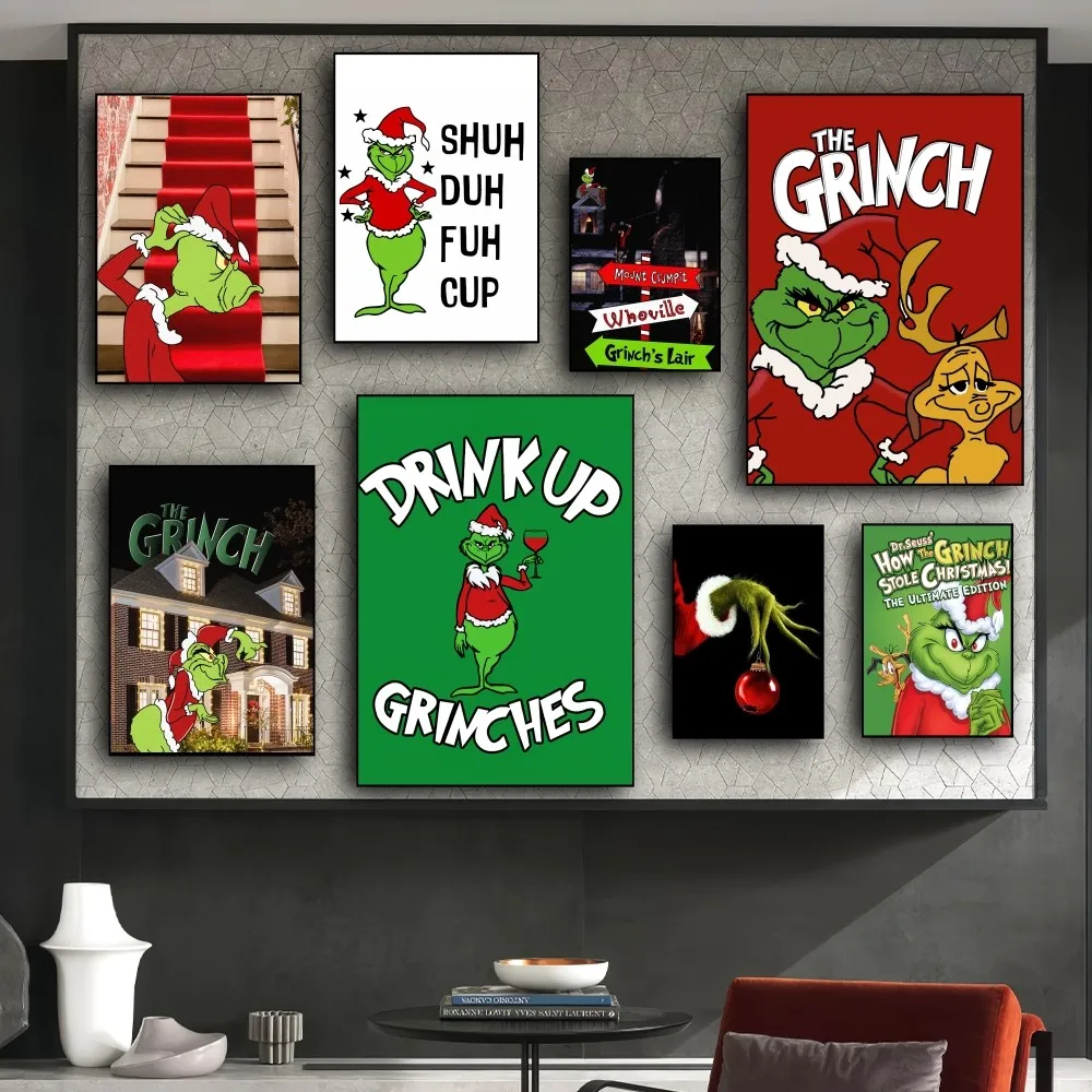 BiliBili Grinchs Christmas Monster Poster Prints Wall Pictures Living Room Home Decoration