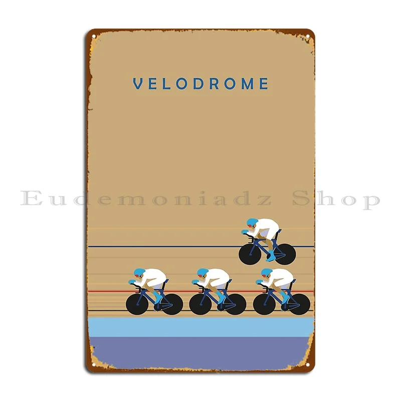 Velodrome لوحة معدنية طباعة حفلة سينما مخصص جدار ديكور تين تسجيل ملصق