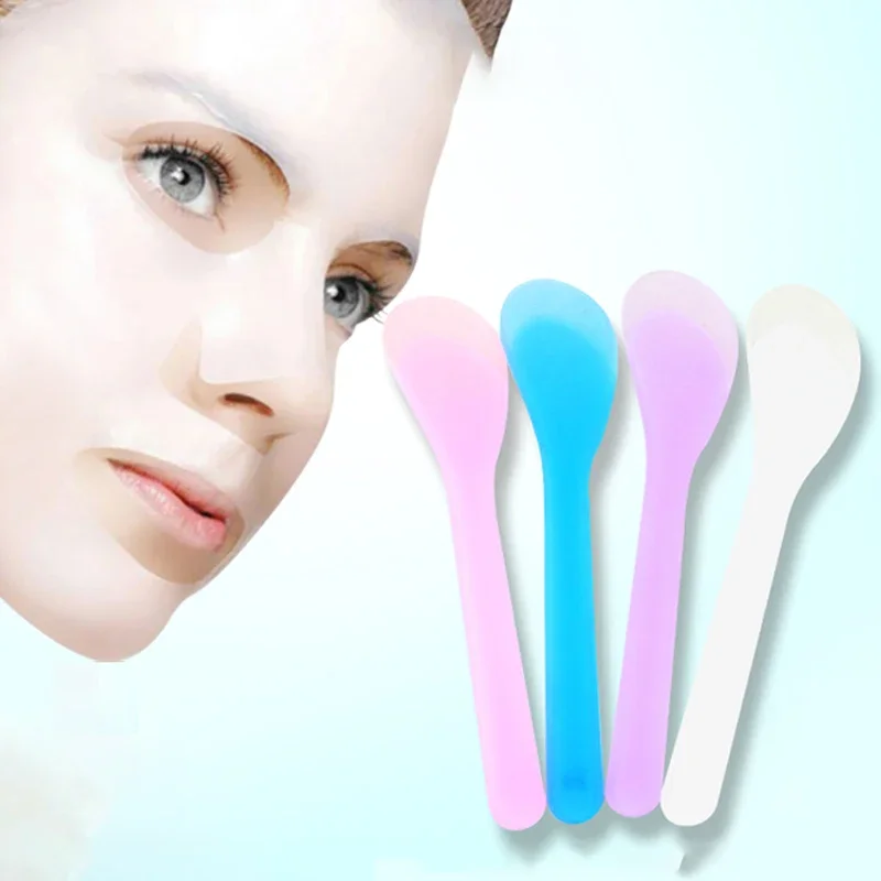30 pièces mélange de couleurs masque Facial brosse Mini plastique visage cuillère bâton crème spatule Scoop applicateur cosmétique bricolage boue mélange Scoop