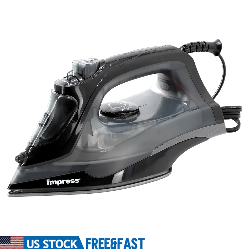 

Паровой утюг среднего размера с автоматическим отключением движения, регулируемым нагревательным циферблатом, антипригарная подошва, вертикальная пароварка, распылительный туман мощностью 1200 Вт