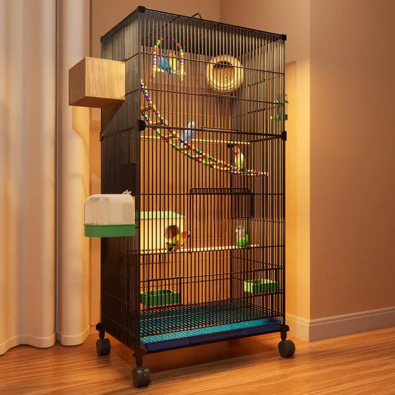 Birdcage parrot new small sturgeon peony tiger skin pearl bird special birdcage for home use large ecological villa