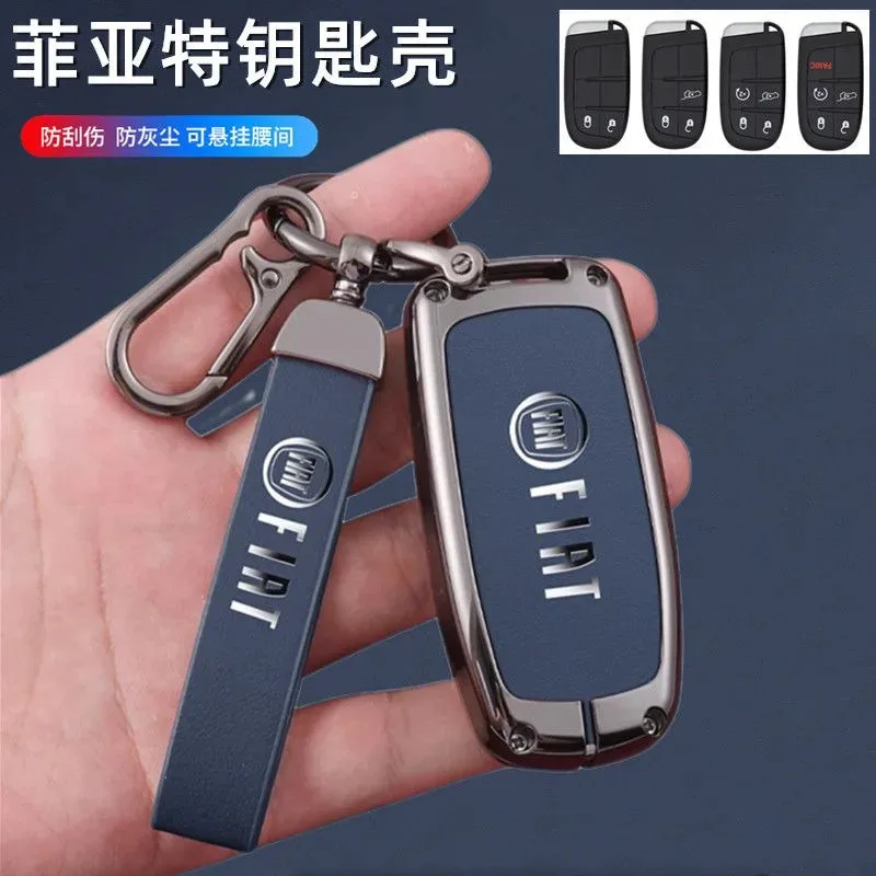 

Роскошный чехол для дистанционного ключа из цинкового сплава, защитный чехол для Fiat Freemont Toro 500X 500L 2016 2017 2018, чехол для ключа автомобиля, замок для сумки