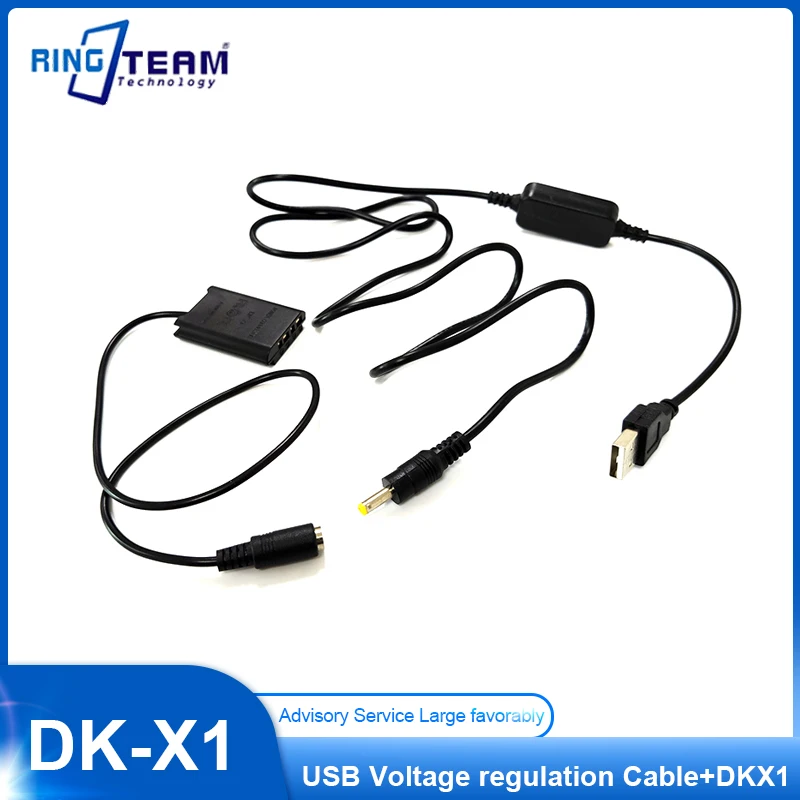 USB Voltage regulation Cable + BX1 NP-BX1 Dummy Battery DK X1 DKX1 DK-X1 DC Coupler for Sony DSC RX1 RX1R RX100 II III VI