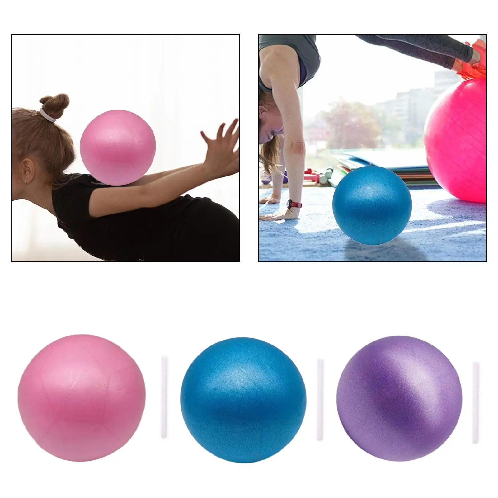 Bola de pilates pequena, bola de ioga, explosão, antiderrapante, bola de equilíbrio, bola de exercício para estabilidade e alongamento