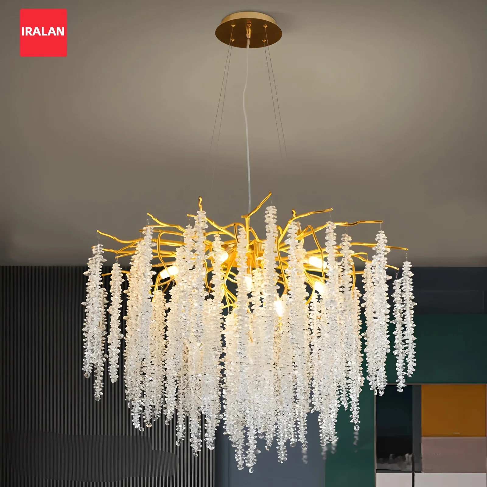 Moderne nouveau lustre en cristal intérieur de luxe cristal pendentif LED lumières salon salle à manger chambre décor suspendus lumières luminaire