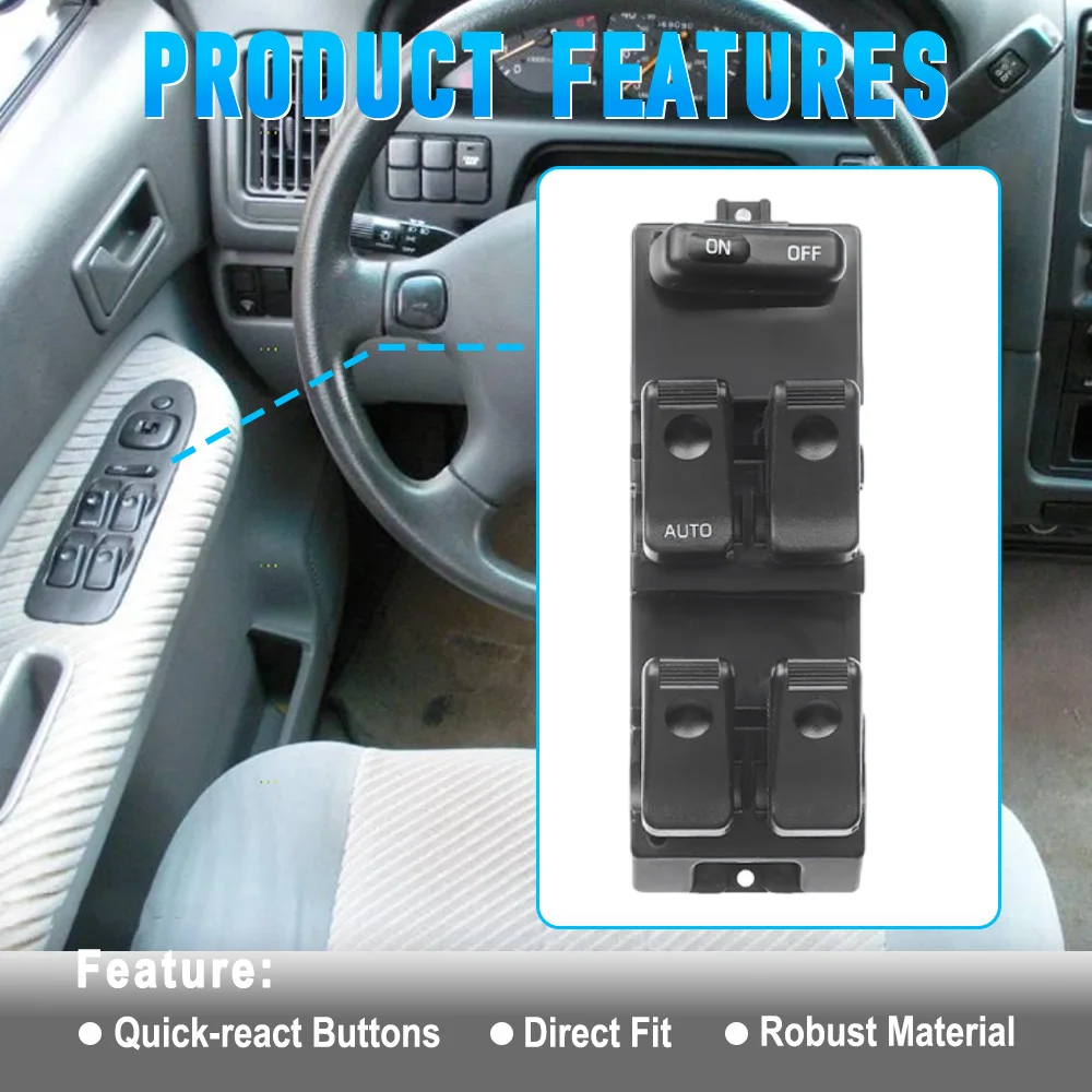 الجانب الأيسر سائق ماستر الطاقة الكهربائية نافذة التحكم التبديل BC8E-66-350A لمازدا MPV ، بروتج 1996 1997 1998