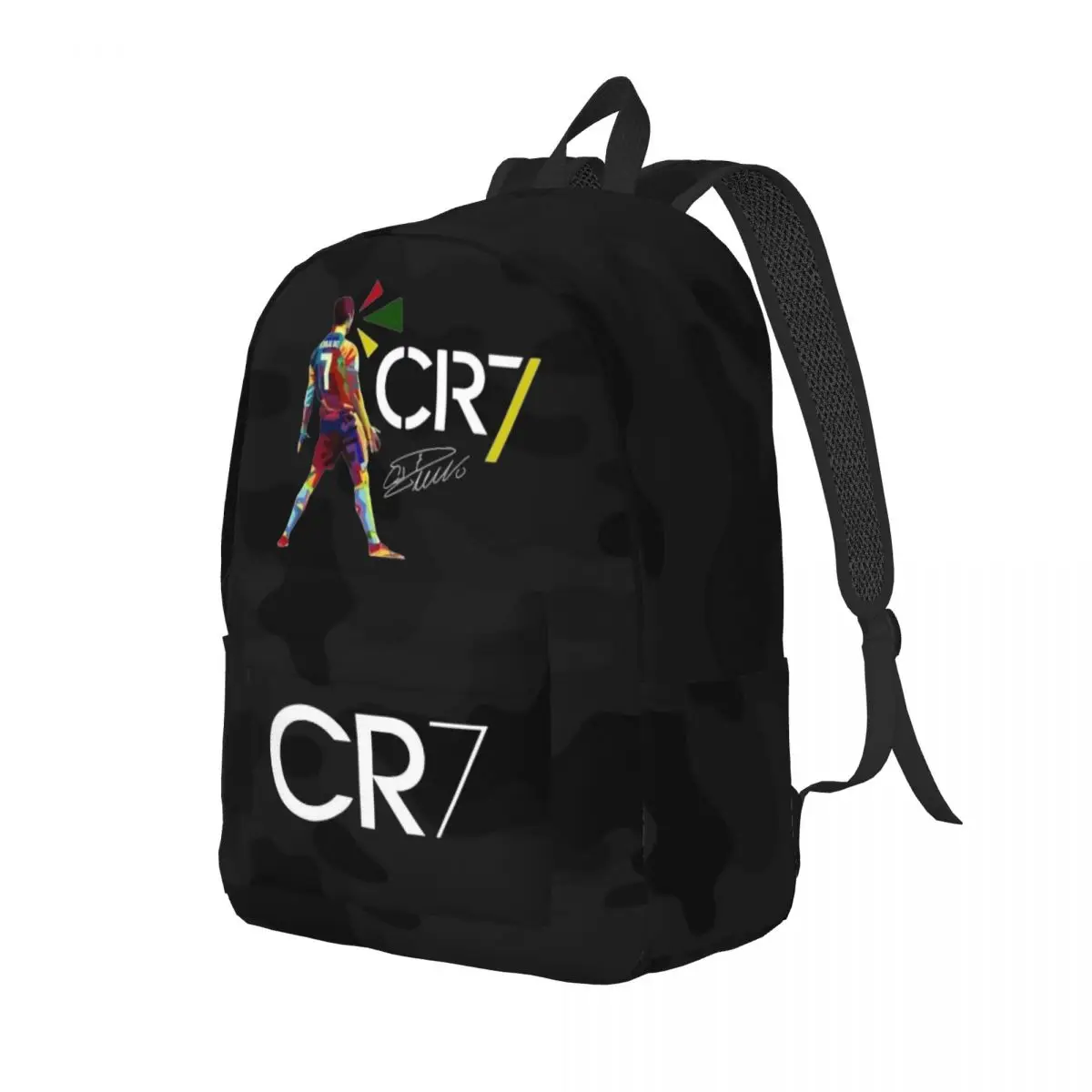 Football Legend CR7 Ronaldos Backpack for Men Women Fashion High School Work Daypack Laptop Computer Shoulder Bag Sports