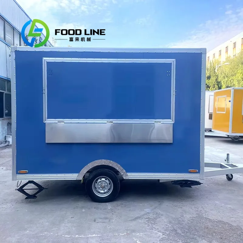 Food Trailer Reinforced Floor Wear‑Resistant Working Surface Multi‑Function Layout Street Food Selling Trailer For Small Startup