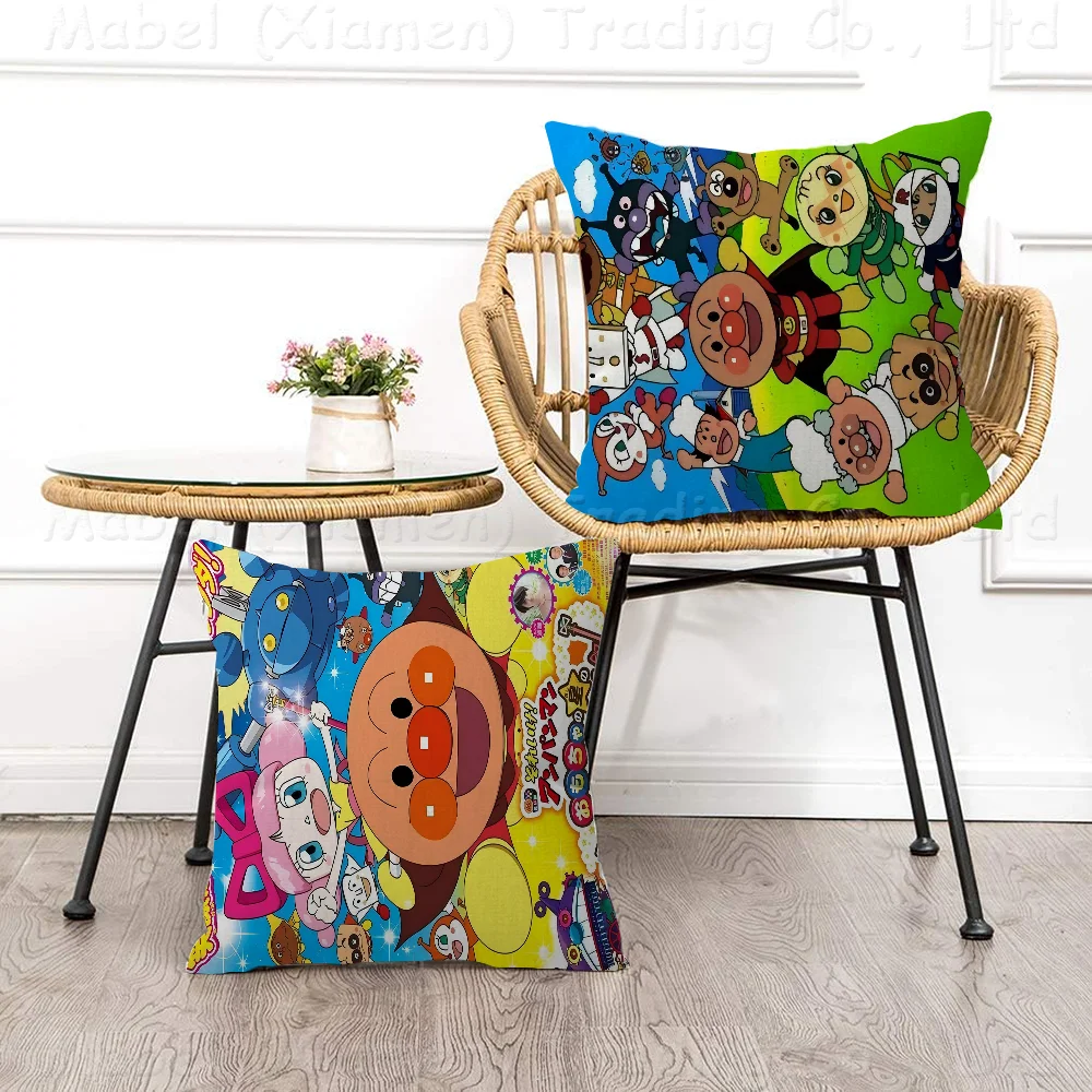 Cute Cartoon A-Anpanman Pillowcase Toon Gift Cushion Cover Bedroom Home Sofa Chair Seat Decor Pillow Case