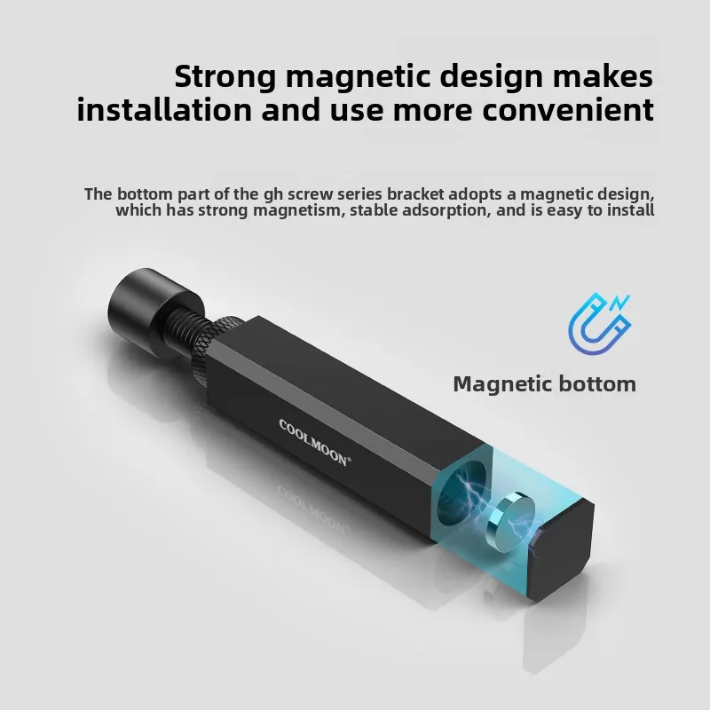 Coolmoon الألومنيوم المغناطيسي قابل للتعديل GPU حامل حامل عمودي بطاقة الرسومات دعم قوس قابلة للتمديد مقص جاك حافظة الكمبيوتر