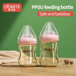 Oberni 150ml+180ml PPSU Imitated Breast Baby Milk Bottle set Anti bloating 0-6 Newborn Baby Bottle With Resistant to Falling