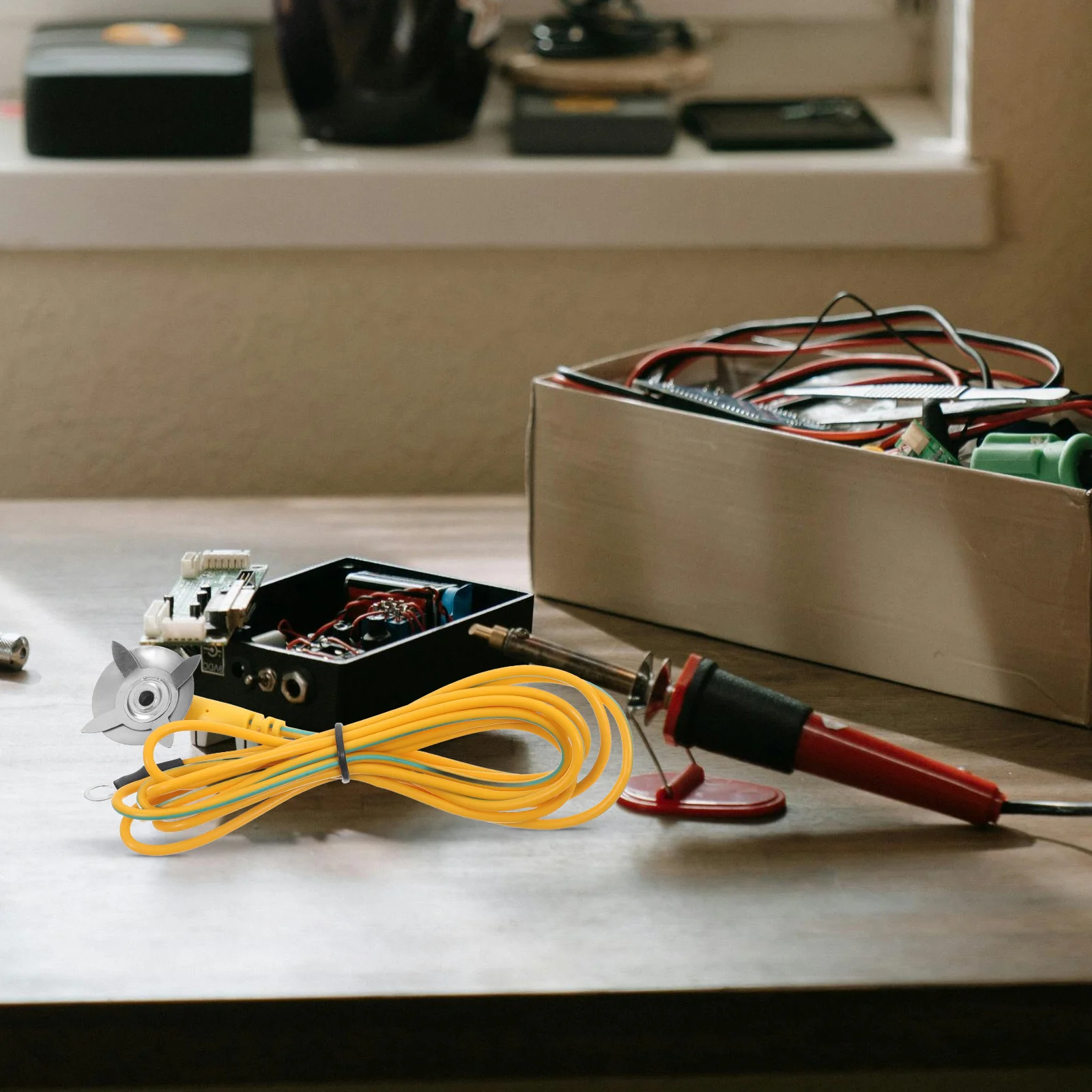 كابل تأريض مضاد للكهرباء الساكنة، قلب بلاستيكي طويل متين للمعدات الكهربائية، آمن للاستخدام المنزلي، سلك أرضي عالمي