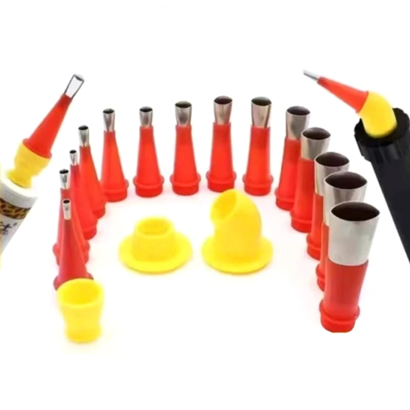 Caulking Nozzle Tips Caulking Guns Nozzles Caulking Nozzle Applicator Finishing Tool Universal Integrated Rubber Nozzle