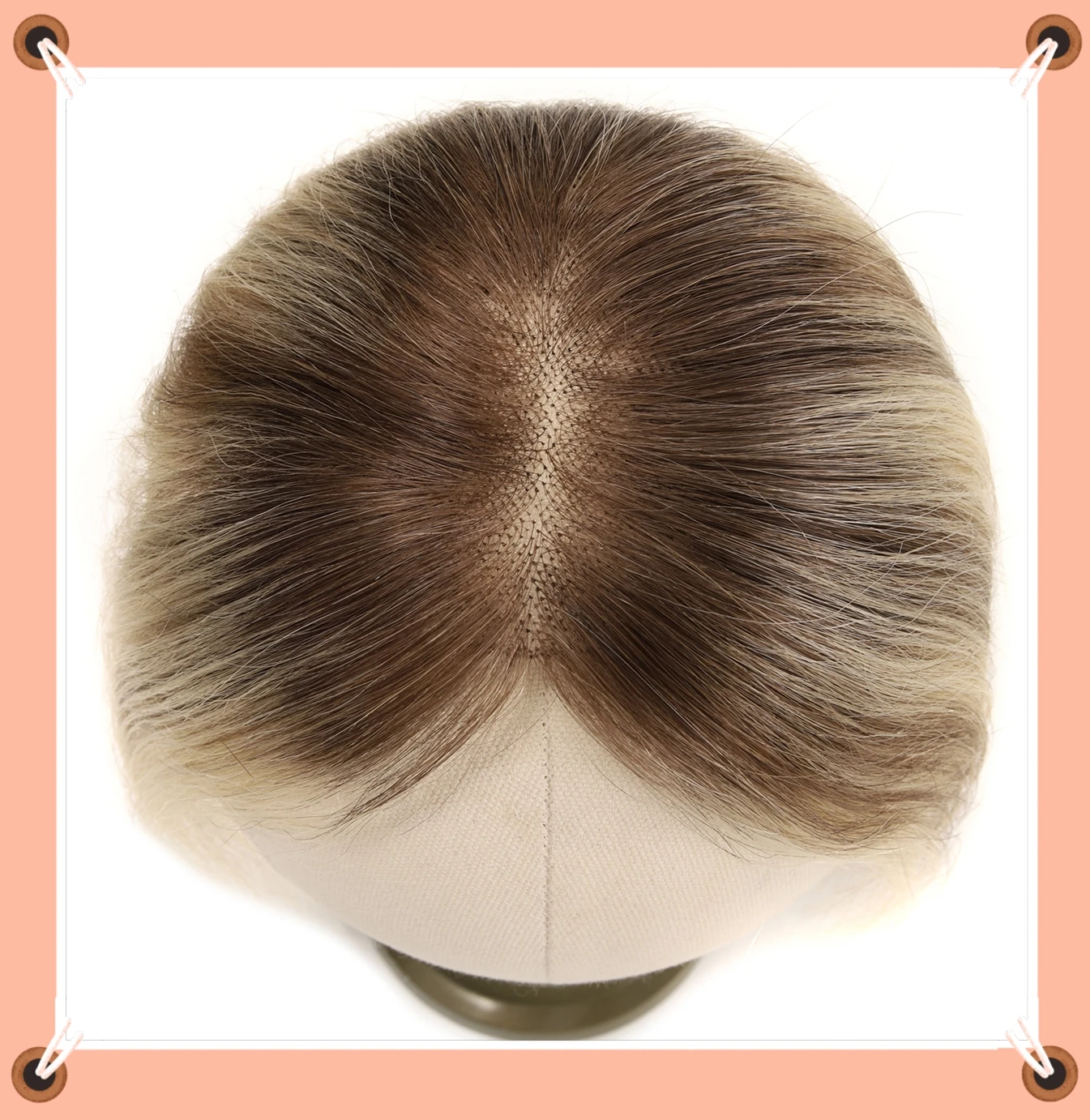 TUWC03 Topper Rambut Alami untuk Wanita 100% Rambut Asli Remy Basis Sutra 3 Klip-In Swiss Lace Breathable Hair Piece Topper Rambut Asli