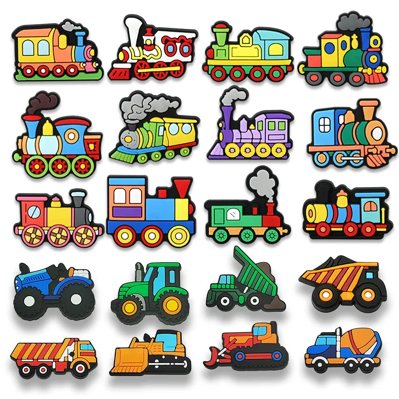 20Pcs Lovely Car Shoe Charms Packs Decorations for Girls Boys Kids Shoes Charms for Bracelet Wristband Sandals Favors Gifts