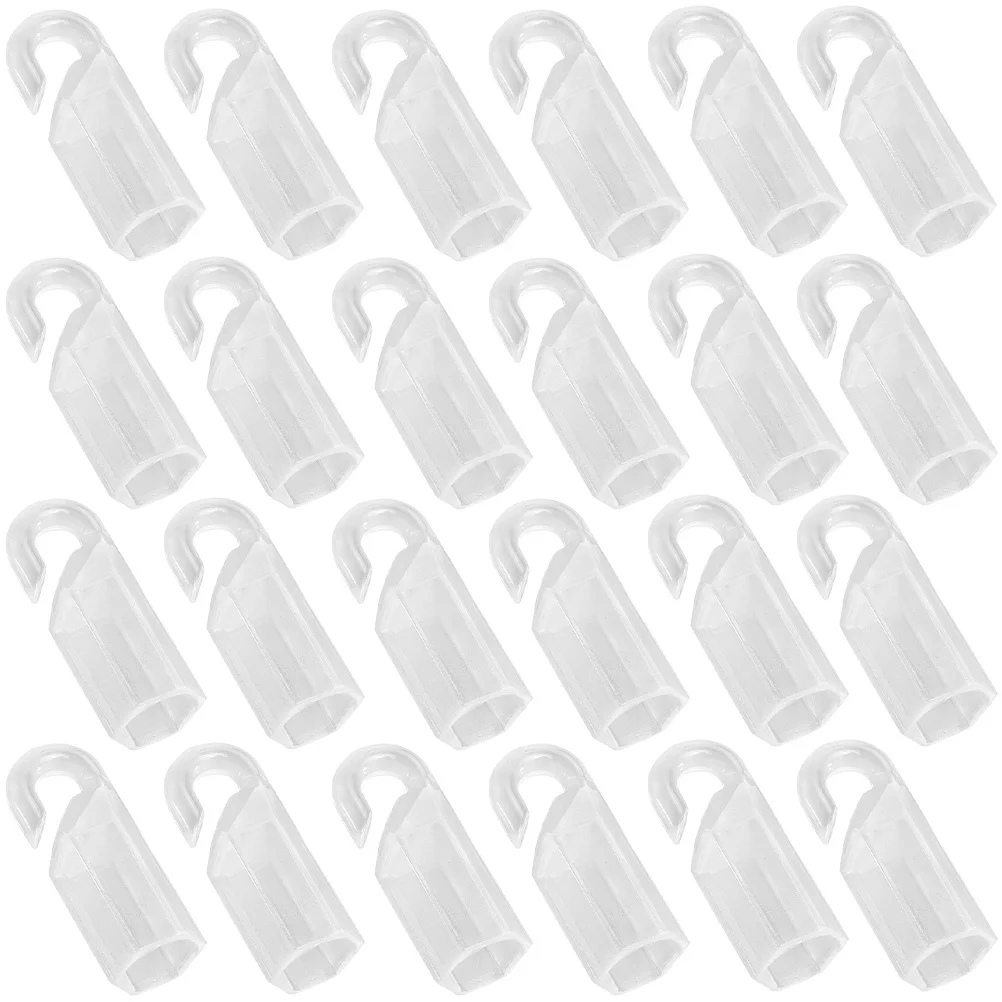 24Pcs Clear Blind Wand Hook Simple Generous Design Easy Installation No Tools Required Blind Wand Hooks Curtain Rod Useful Hook