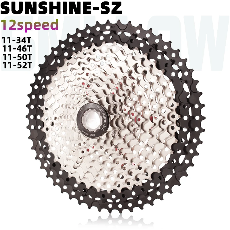 

SUNSHINE Mountain Bike Flywheel 12 Speed Flying Wheel 11-34t Bicycle Gear 11-52T Cassette Freewheel