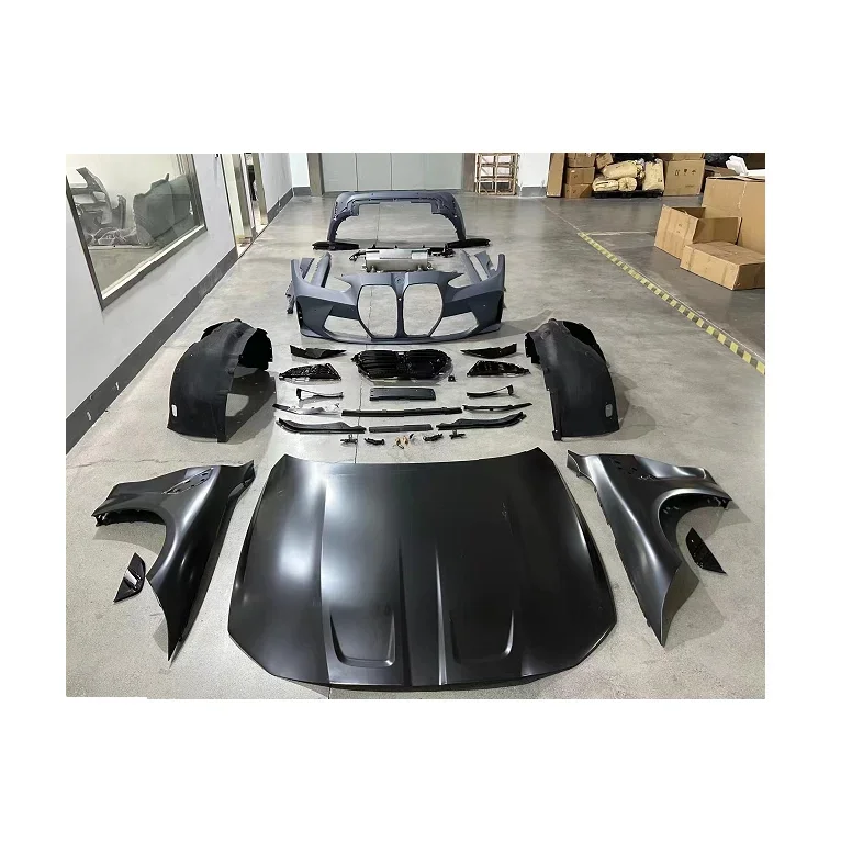 XLstyling Old to New Body Kit For BMW G22 upgrade to G82 M4 front rear bumper Car Conversion facelift Widebody Bodykit