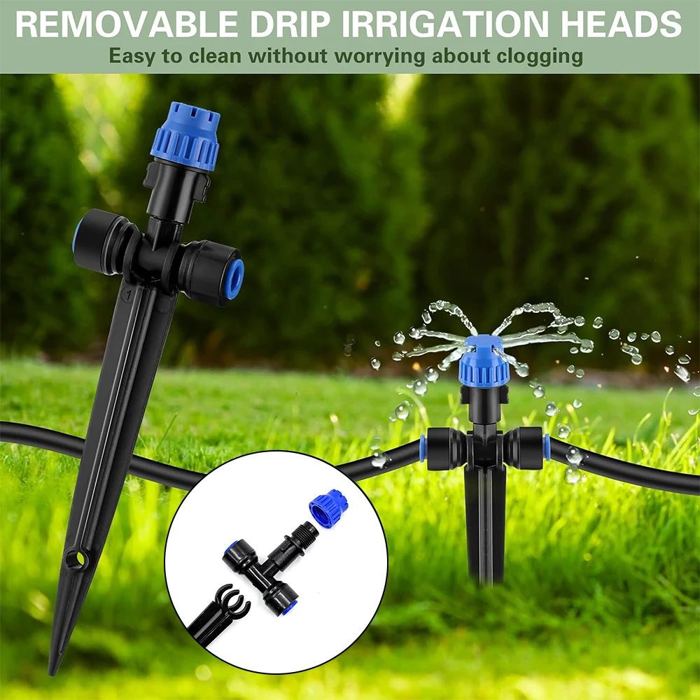 10-30M Automatic Irrigation System with 1/4 Drip Irrigation Kit for Quick Connect Garden Watering System and Raised Bed Watering