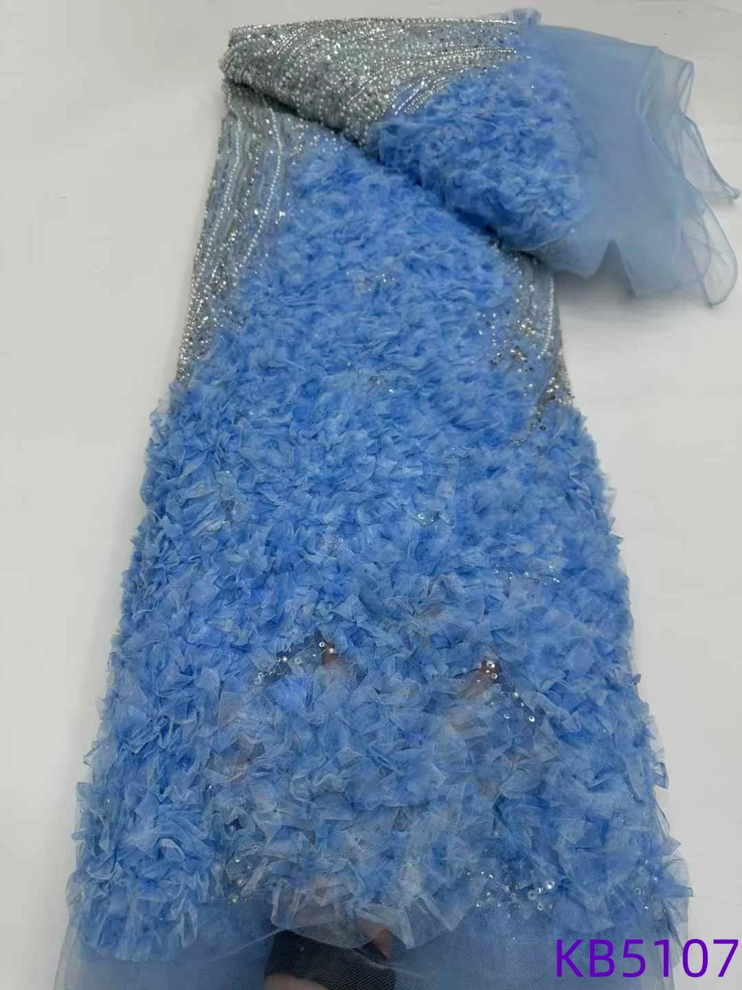 

Фиолетовая сиреневая ткань, французская сетка, 5 ярдов, Дубайская кружевная ткань, качество 2024, ткань для вышивки зелеными бусинами для шитья KB5107