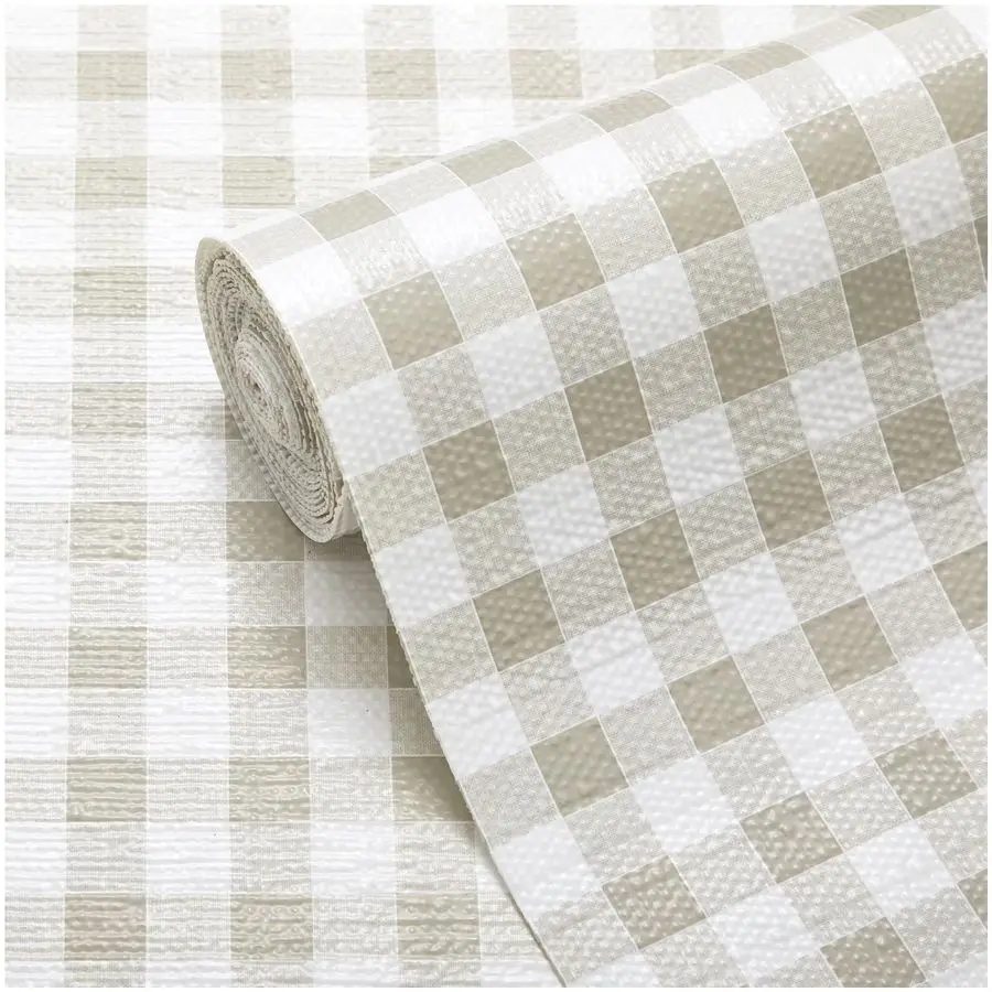 

Shelf and Drawer Liner for Kitchen Cabinet, NonAdhesive Cabinet Liners for Shelves, Strong Grip Shelf Paper NonSlip Waterproof E