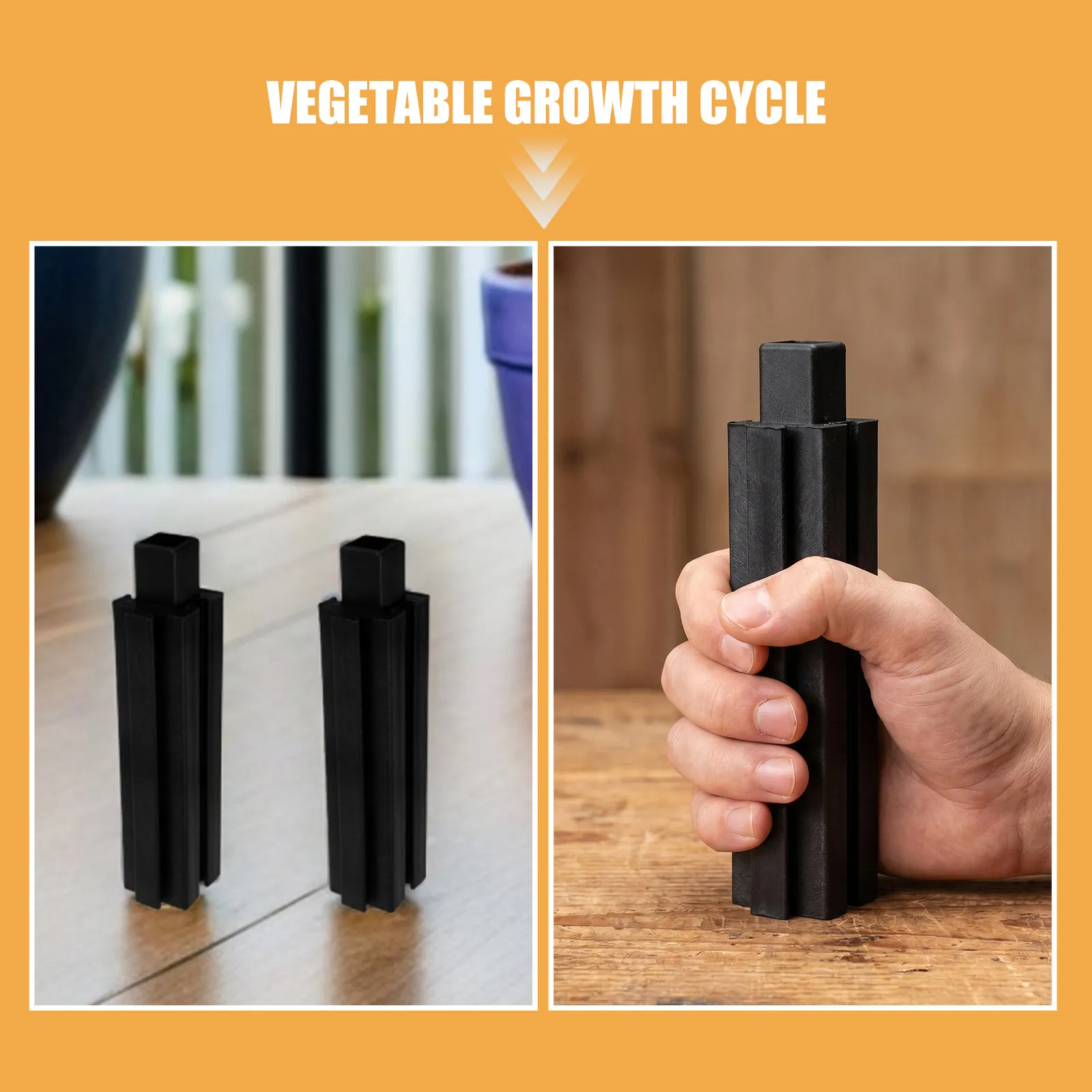 12Pcs Plastic Raised Garden Bed Support Columns Modular Interlocking Planter Box Legs Balcony Stand for Vegetable Herb Flowers view 5
