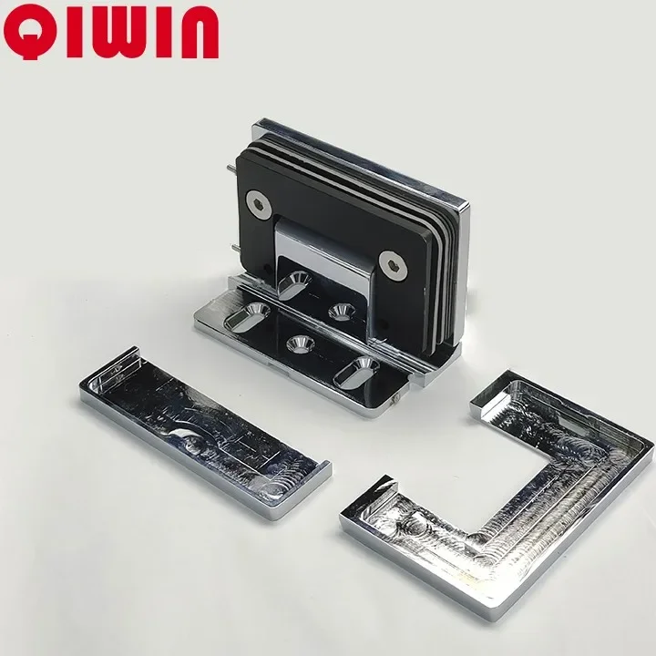 

90 Degree Glass to Wall Shower Door Hinge Hidden Screw Adjustable Frameless Bathroom Hardware