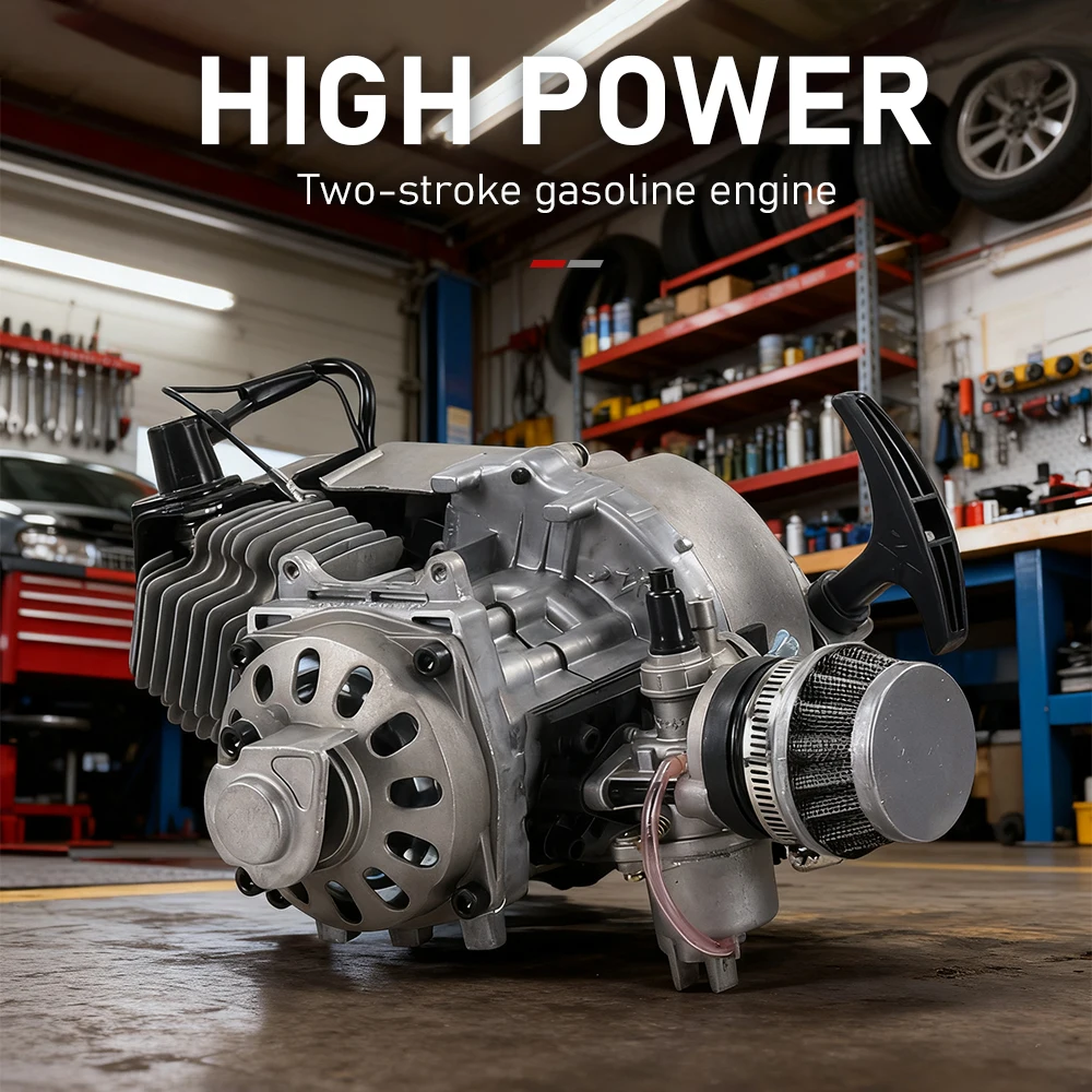 

2-Stroke 49CC Gasoline Engine Mini Motorcycle Engine Pull Start Engine for Mini Roadster Dirt Bike Miniature Motorcycle