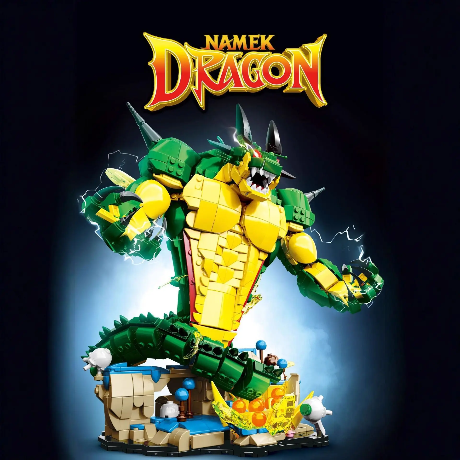 

iDEA Japan Cartoon Figures Namek Dragon Building Block POLUNGA Assembly Model Bricks Toy With Light Collection For Boys GIfts